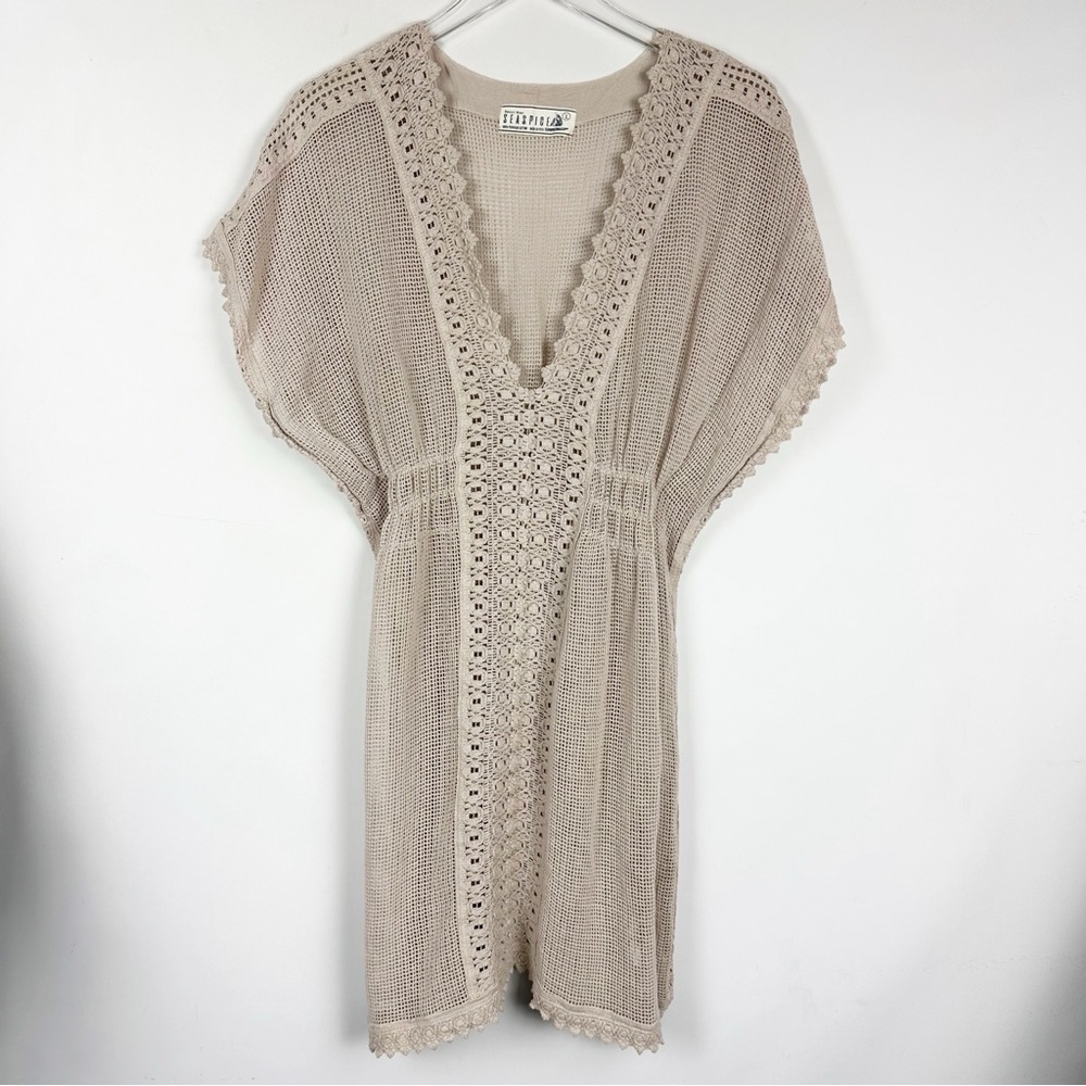 Seaspice Resort Weat Peruvian Cotton Open KNit Dress Cover up